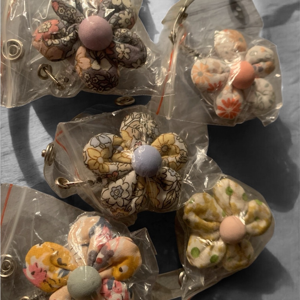 Floral Fabric badge holders